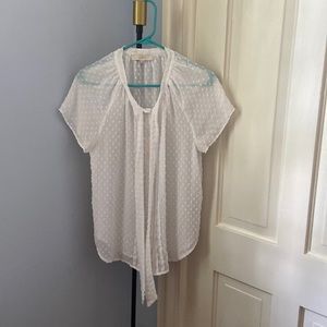 Sheer White Loft Blouse